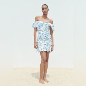 Zara Blue/White Floral Dress - Sz XS